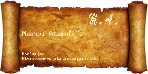 Marcu Atanáz névjegykártya